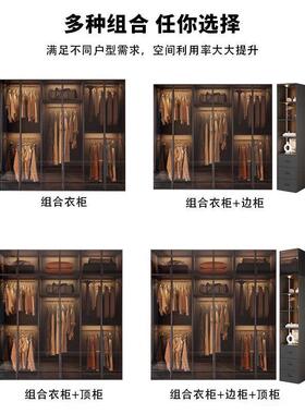 轻奢家用衣柜室客厅书房家EWR转角用衣帽柜间收纳储物型卧衣橱