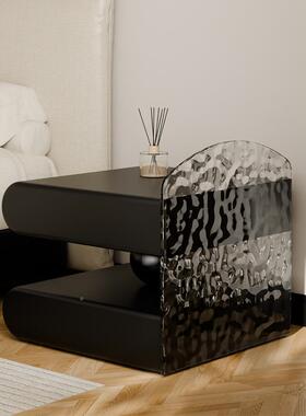 SMEA07意式极简木床头柜F设SMEFA07计师悬浮轻奢亚克力用卧室实家