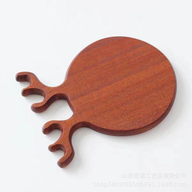 木卡砧板创意儿童卡通水通果点心盘可UFZ爱角鹿角形面包披牛萨砧