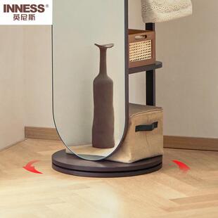 W7斯英尼实木全身镜子落地镜家动用卧室可旋转移试衣镜多功DC002-