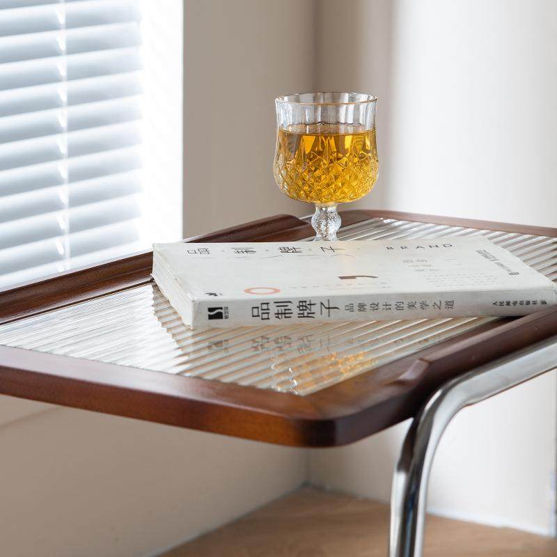 约沙发边几移动厅客茶几实可木创意玻璃可移动简茶几小推车799置