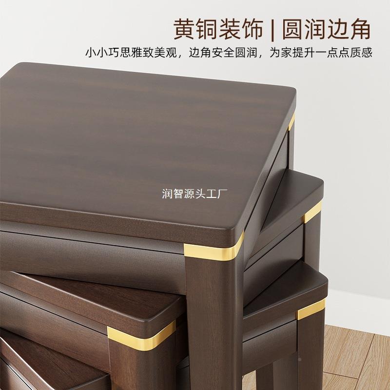 实木凳子叠放中式客原厅家用方木凳大人可无品牌/结实网红木餐凳