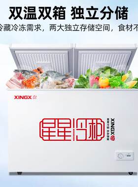 INGX柜星星BCD-280柜冰BCD-280E箱冷柜家用商用大容量冷藏冷冻小