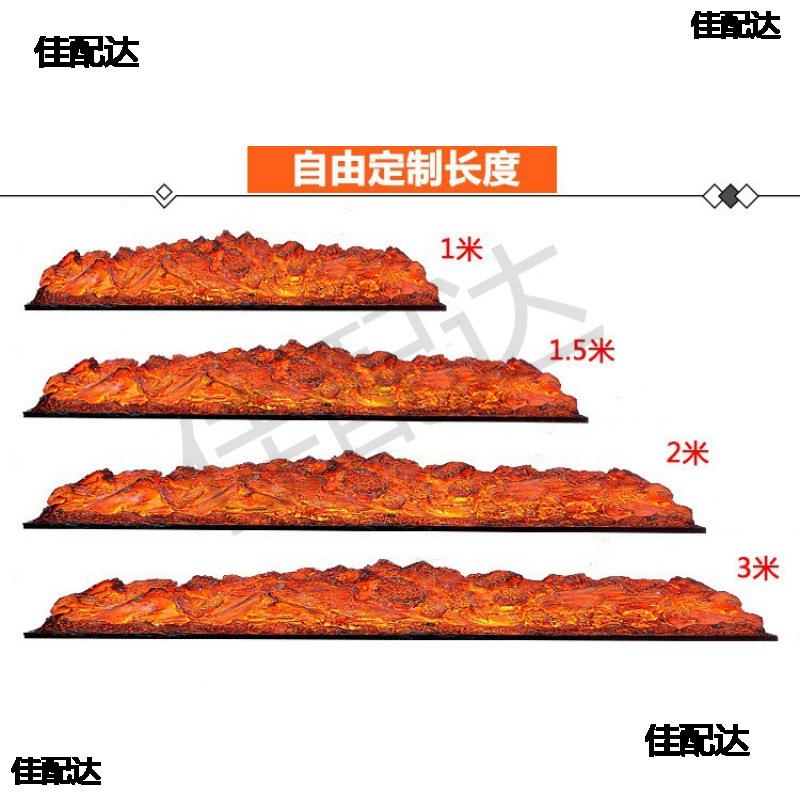仿真炭假火造型PXK盆婚庆篝火火道具壁圆形电炭炉炭装饰炉火焰