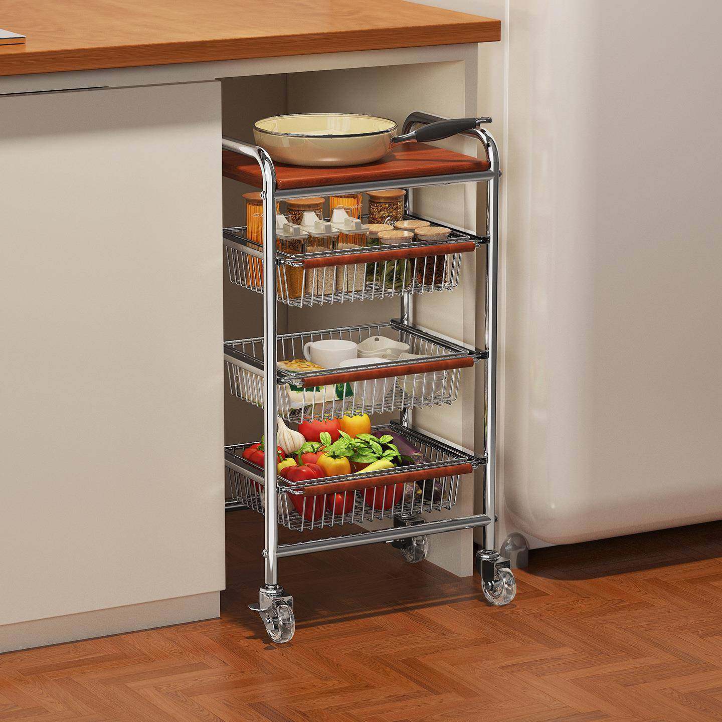 菜厨房ZGXTC菜篮子物架多层落地可置移动放果蔬收纳水家用多功能,厨房/烹饪用具,抹布架/厨房清洁收纳架,淘宝优惠券,粉丝福利购,淘宝优惠卷