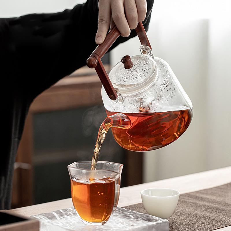 木玻璃煮茶电陶炉提梁水壶大壶号双内胆茶具烧两实用蒸TLH781煮茶