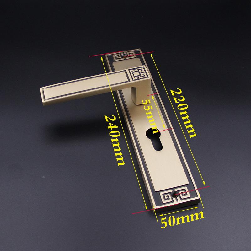 新款全铜中式实木门械门锁室内房门卫新生间VJS执机门锁古手典锁