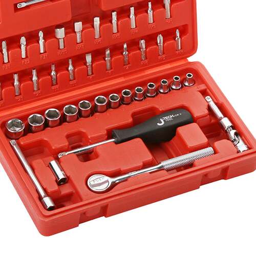 捷科SK1/4-41SP工具箱套装套筒棘轮扳手工具组41件套1/4英寸