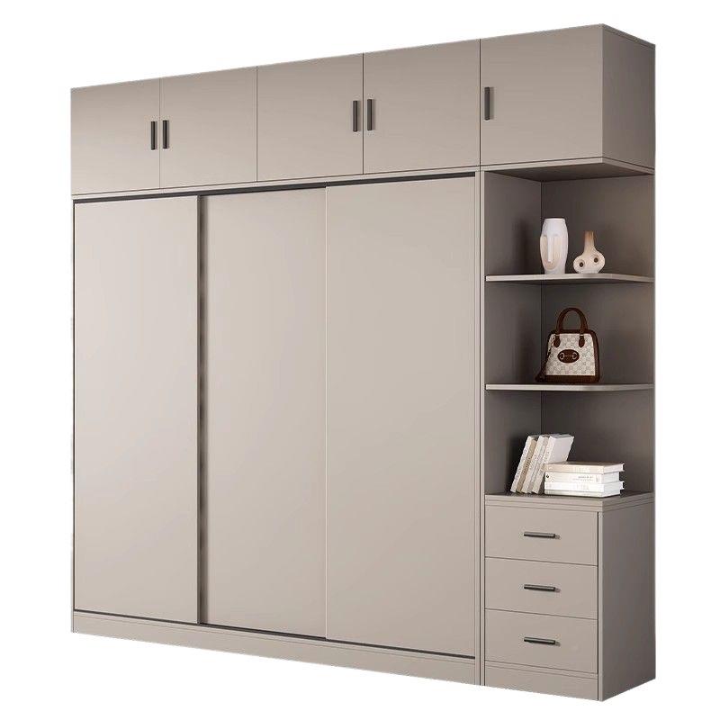实木推拉门衣柜门卧室结实耐用全房简易小户租型推拉985门移柜