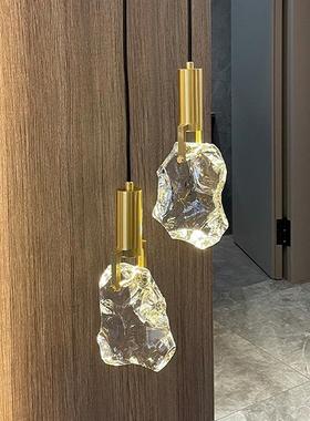 全铜晶卧室厅床头小吊灯后现客48561背景书房简水约轻奢代单头长