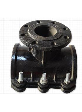 球磨铸铁法兰通马补鞍三抢FDS修1节DN0080150两合分水三通沙眼漏