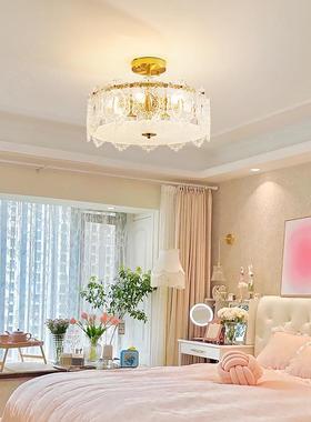 轻法式水WGI晶吊灯现代简约主室灯卧20奢5年新款2网红浪漫房间餐