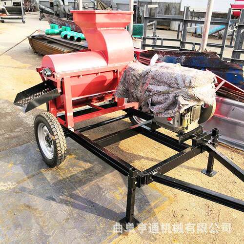 拖拉牵引玉式UKV米脱粒机干湿两用玉粒米脱粒机机带皮棒子脱机