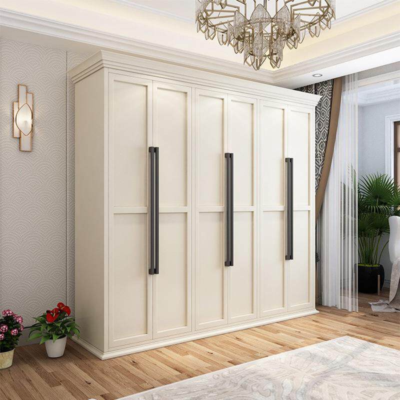 美式乡村现全实木大六衣柜五门家用卧室轻奢简代约F1011卧室推拉