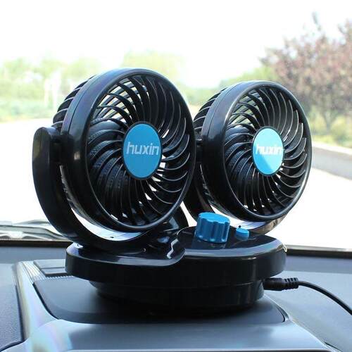 车载电动摇头风扇自EHJ动摇头速车用1扇小汽车2V24大电货车大风双
