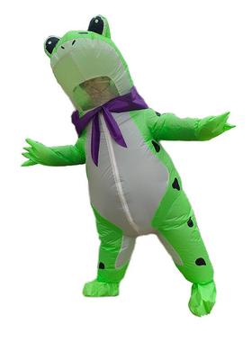 万物圣节新款节19102青蛙充气服户外卡通动衣服目表青演蛙充气服