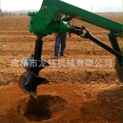 绿化植树挖坑机挖大直径四轮拖机带螺旋OVB挖坑机拉式后置栽树坑