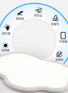 全谱云朵顶灯显指儿童卧室灯现代简约吸中山光灯具中447高山家装