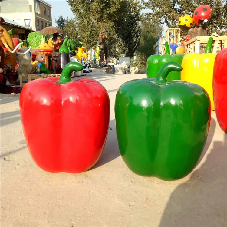 青椒西红柿白菜玻璃钢蔬菜雕塑大型户外园林彩绘树脂摆件