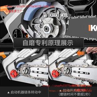 德国OMAX电锯木锯电动锯柴马力锯木伐大功率K375电链锯家大用链条