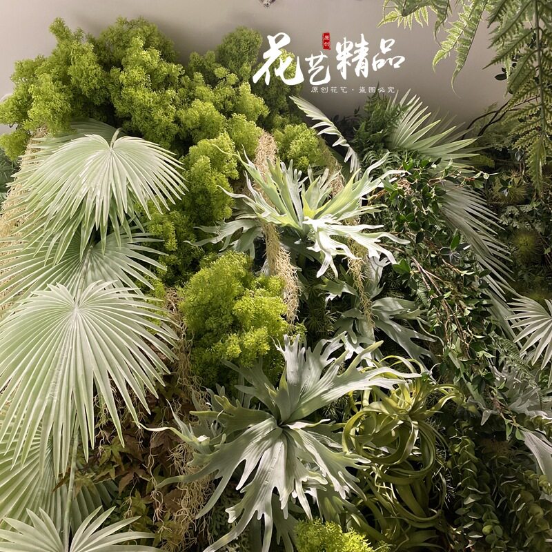 仿真扇葵叶芭蕉扇叶青苔草苔藓空气草垂吊屋顶摆放花艺墙尤绢花