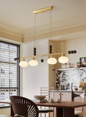 中古风餐条厅长25160吊灯铜法式美式复古全风设计师长方形餐吧台