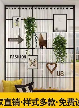 室艺屏风隔断装26460饰家用免打孔卧窗帘室墙分割办公镂空玄关隔