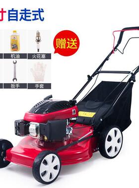 隆力手达草机GXV160汽油草坪机推RZO自走式剪草机大家功割率打草