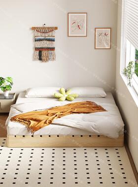 无床透气潮UTV骨架出租日式矮床实木榻榻米排床头架民宿风地屋台