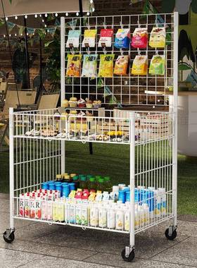 移动折摆摊小推市车一秒收摊夜地专摊用花车促叠销展示架NRP厂家