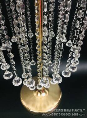 新双款层KXZ亚克力珠帘烛台路引婚置礼场布酒店开业庆现典装饰