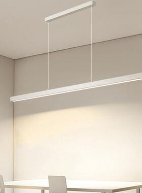 餐厅灯一餐字2条形1.2极简约现代铝材大气.5米黑MRB1白色桌吧台吊