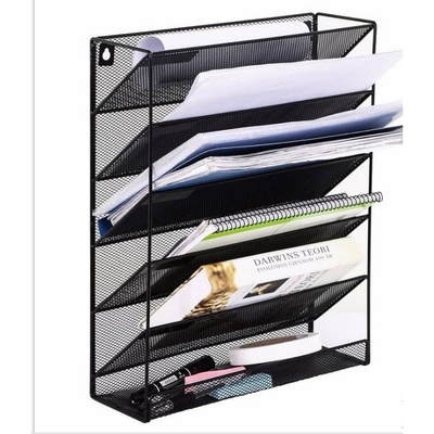 文件收纳架File铁艺桌面收纳架办公用品壁挂铁网架文件管理架