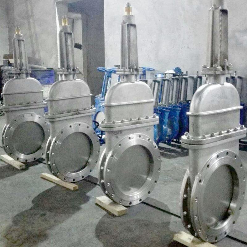 手动暗杆刀型闸阀厂家煤气刀闸阀304耐腐蚀插板阀DMZ73X暗板刀阀