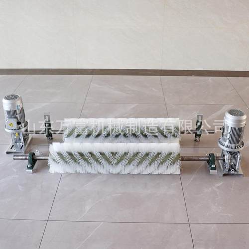 皮带机电动滚刷清扫器 2.5KW防爆水泥厂毛刷旋转式除尘清扫器