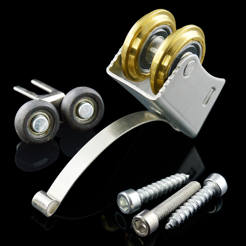 衣柜移门铜凸滑轮27型宽壳并排铜凹轮隔断推拉不锈钢凸轮槽滚轮