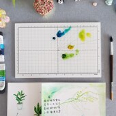 多用途手工工具裁纸雕刻防割带刻度标尺钢化玻璃切割垫板隔热桌垫