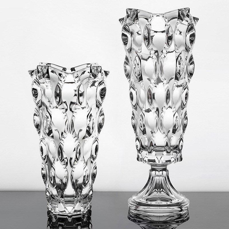 捷克进口BOHEMIA水晶玻璃花瓶摆件干花插花客厅玄关高脚