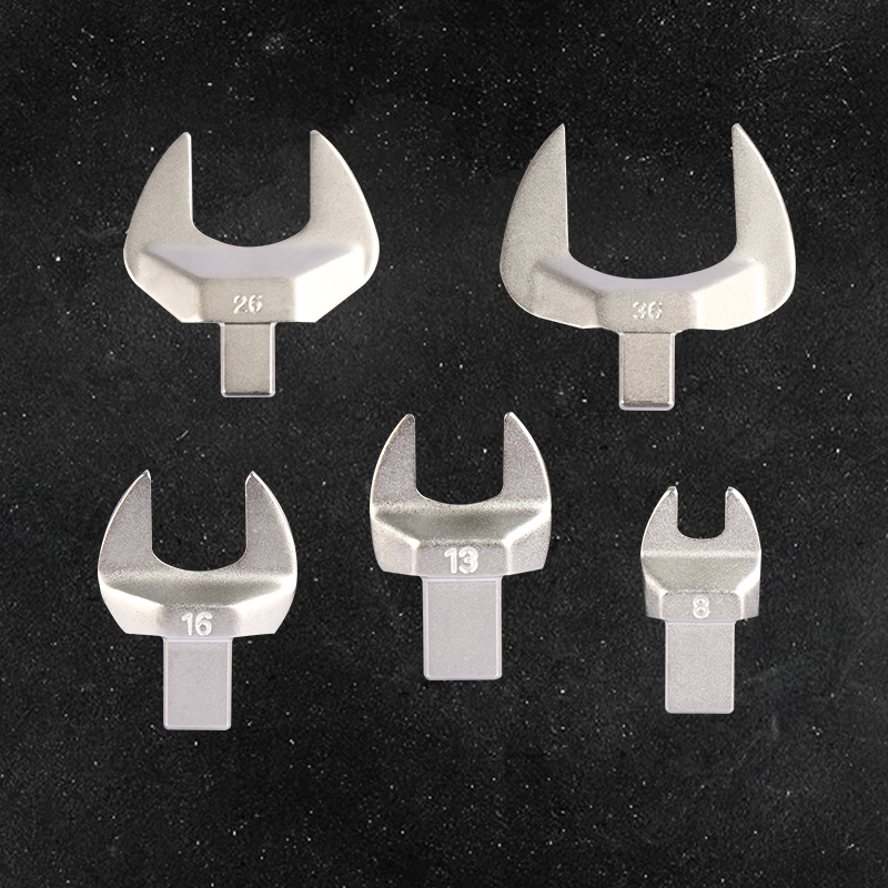 韦度开口头配件可换头扭力扳手插件固定开口头9*/1*18/8-38mm