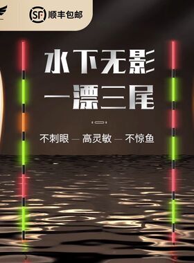 梦者电子漂芦苇夜光漂高灵敏日夜两用柔光高亮不花眼醒目夜钓浮漂
