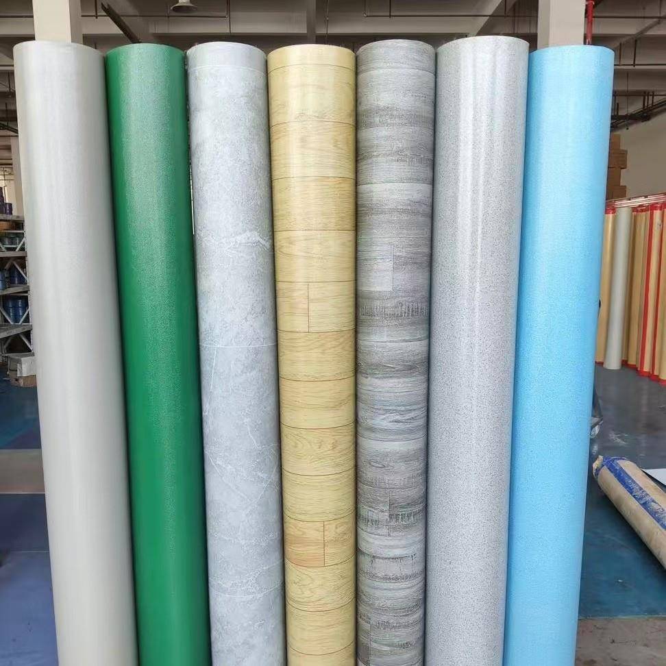 pvc工程革地板革工地办公防水防滑家用店铺用塑胶卷材风防水地板
