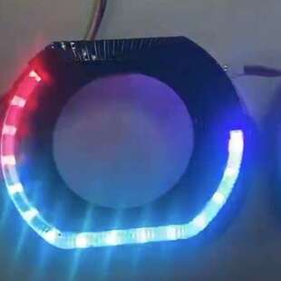 大灯改装3寸2.5寸双光透镜LED光导天使眼方形光圈幻彩装饰遮光罩