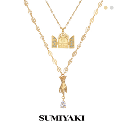 SUMIYAKI吉普赛月亮锆石锁骨链
