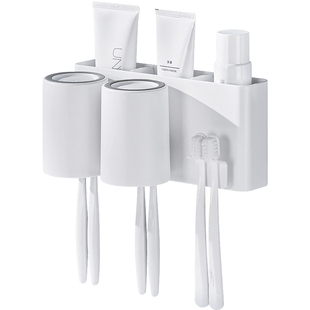 牙杯牙刷置物架免打孔漱口杯牙缸套装刷牙杯子壁挂家庭电动牙刷架