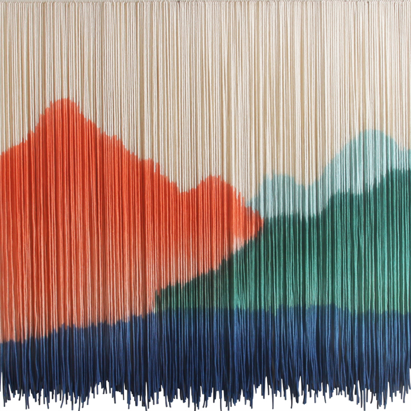 蓝艺坊软装装饰挂毯 民宿样板房壁毯 北欧风客厅卧室背景挂布挂画