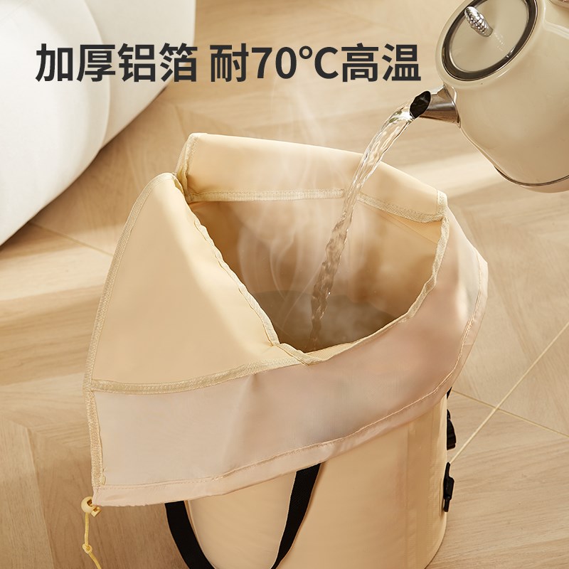 初心可折叠泡脚桶恒温高深桶过小腿泡脚盆加高熏蒸桶泡脚袋便携