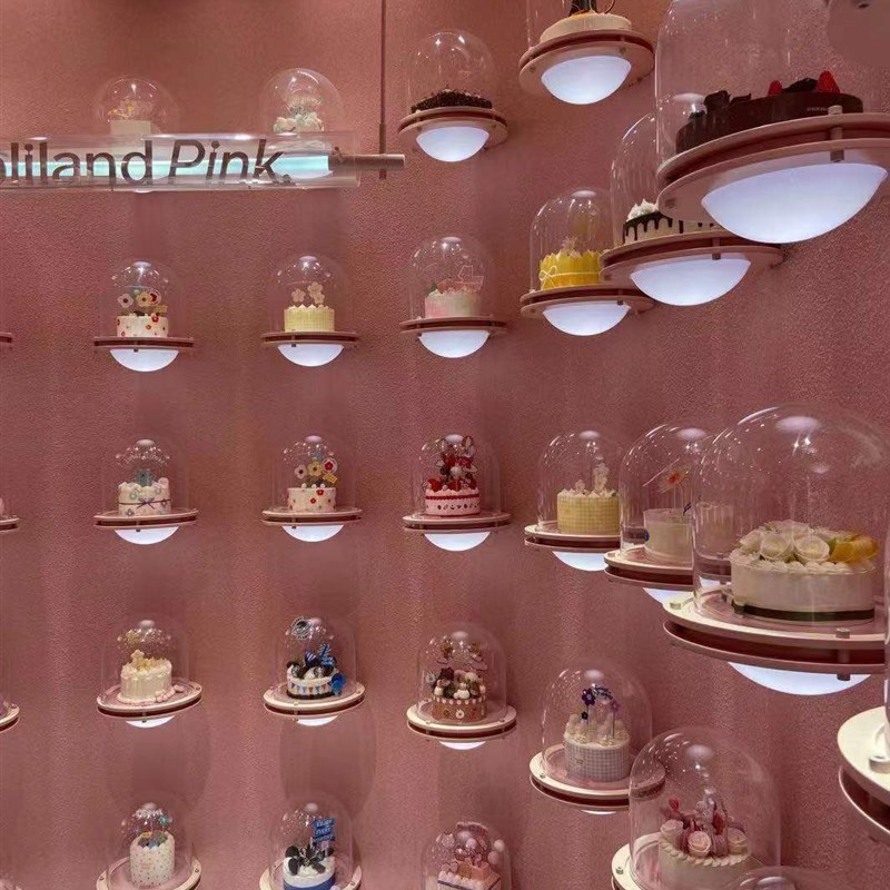 定制好利来网红墙球形发光罩婚礼蛋糕甜品店挂墙式防尘罩墙壁装饰