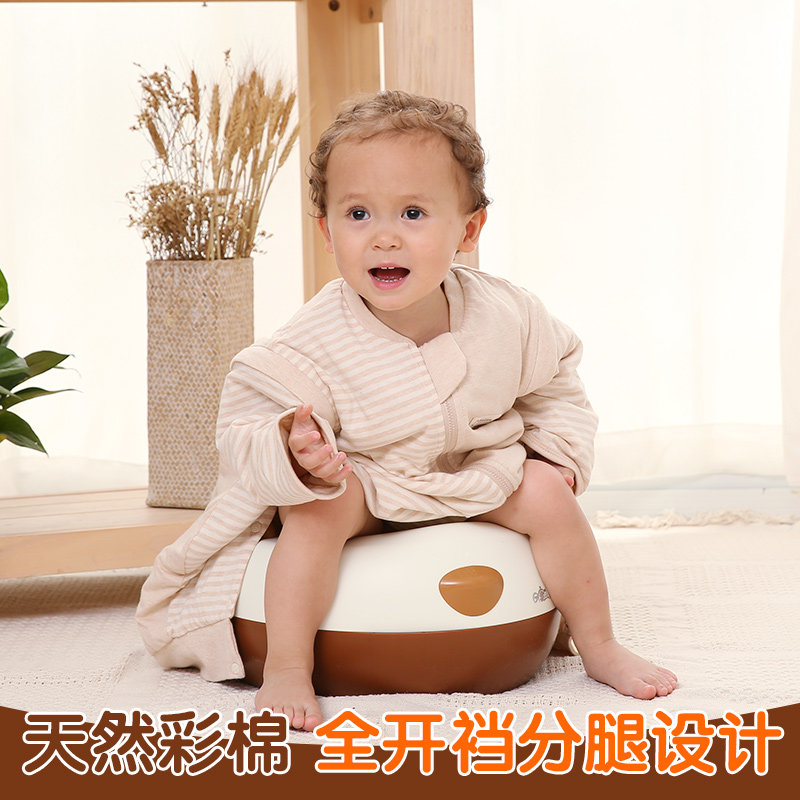 小儿郎 婴儿睡袋春秋季防踢被宝宝加厚纯棉分腿睡袋儿童秋冬睡袋