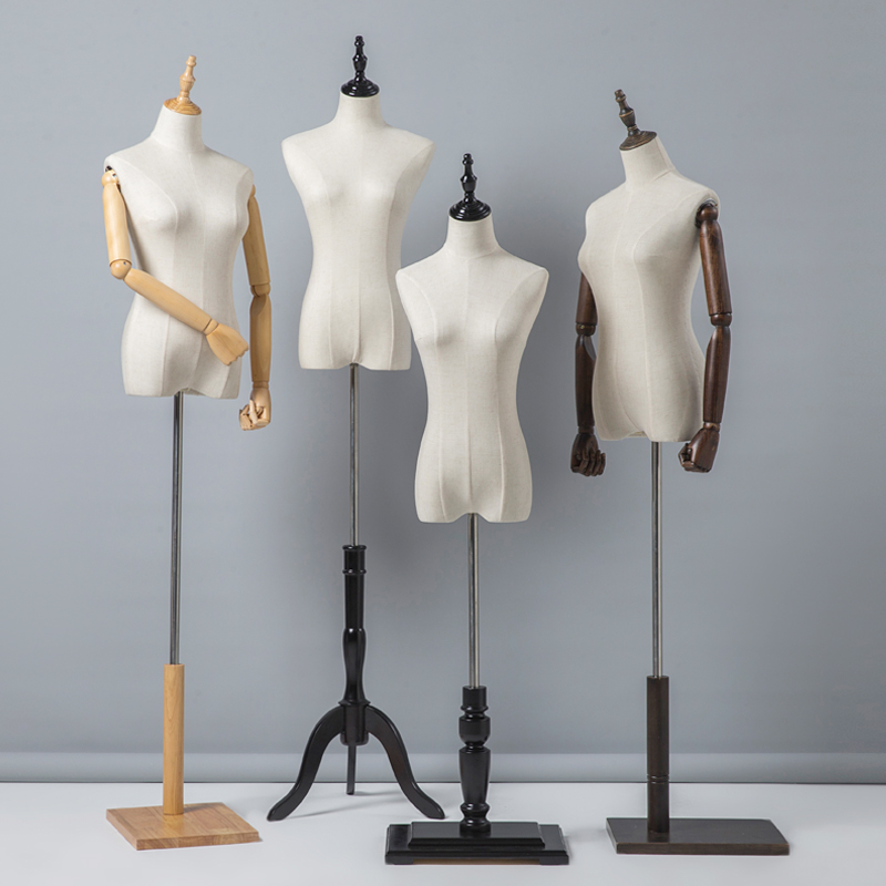 服装店模特道具带手女装半身展示衣架 拍照人台 立体裁剪女模特架