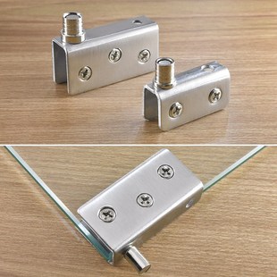 玻璃门专用合页旋转门展示柜亚力克柜门配件大全木门铰链上下转轴